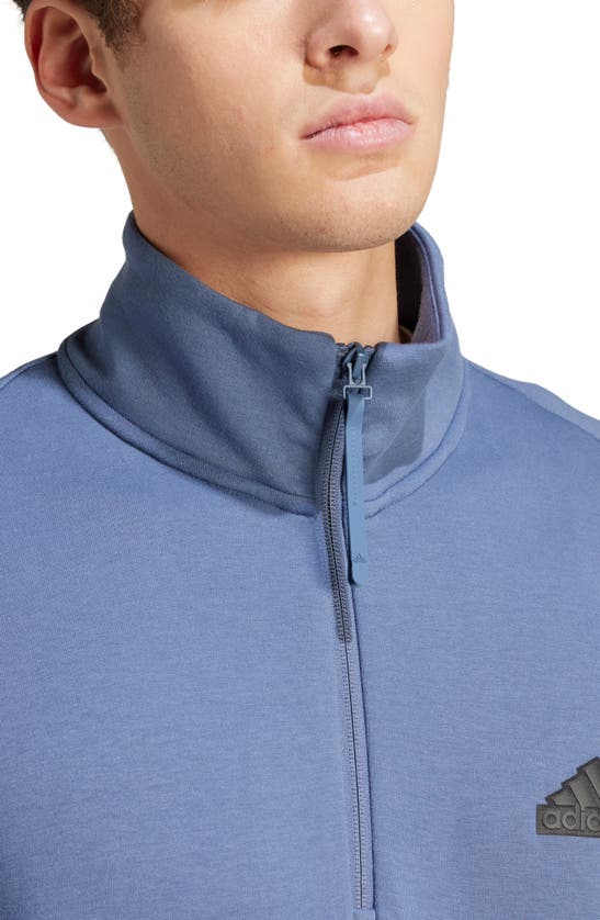 Shop Adidas Originals Sportswear Z.n.e. Half Zip Sweatshirt In Preloved Ink