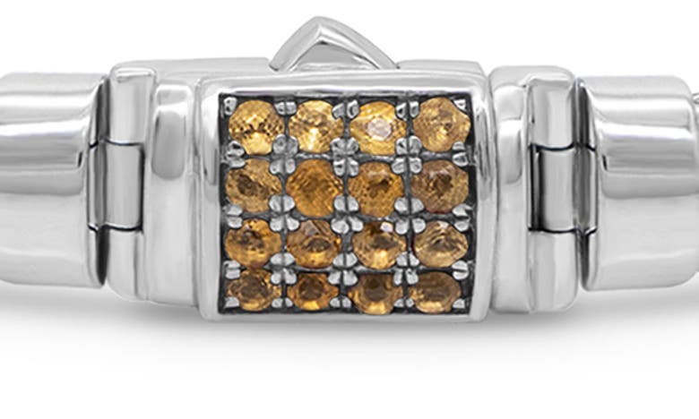Devata Sterling Silver Semiprecious Stone Chain Bracelet In Silver Yellow