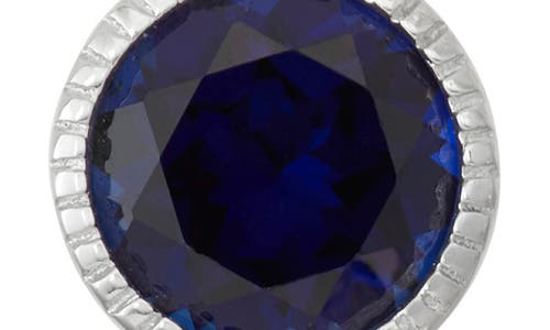 Fuzion Creations Bezel Set Stud Earrings In Sapphire