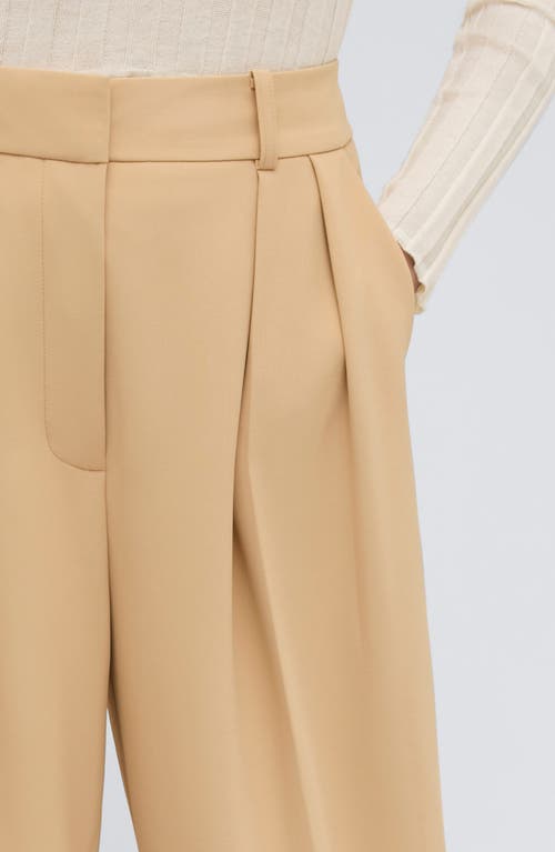 Shop Kenneth Cole Pleated High Waist Wide Leg Pants In Moonlight