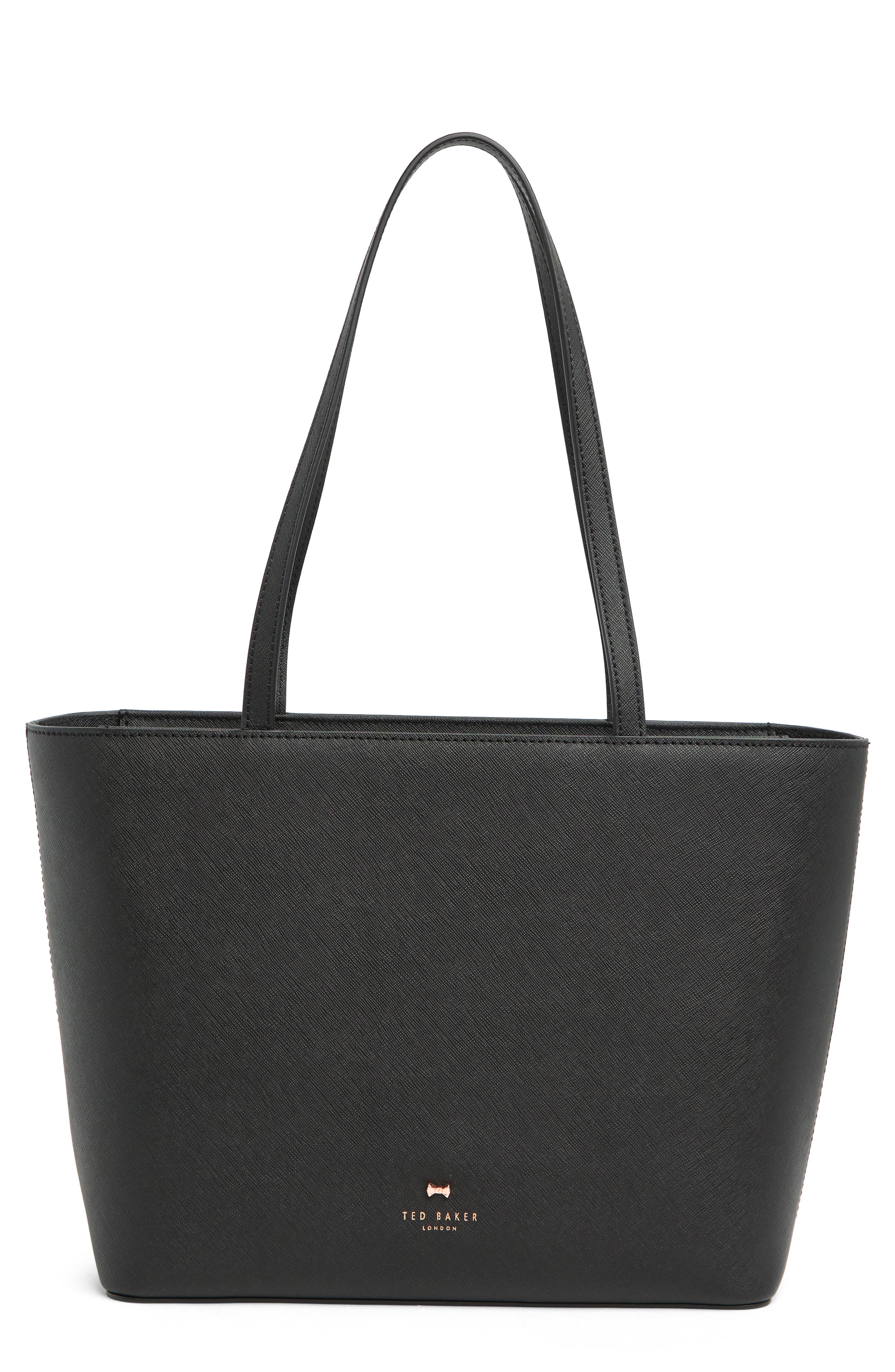 krysten leather saffiano tote bag