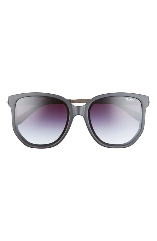 Quay Australia Coffee Run 54mm Gradient Cat Eye Sunglasses in Black /Black Lens at Nordstrom