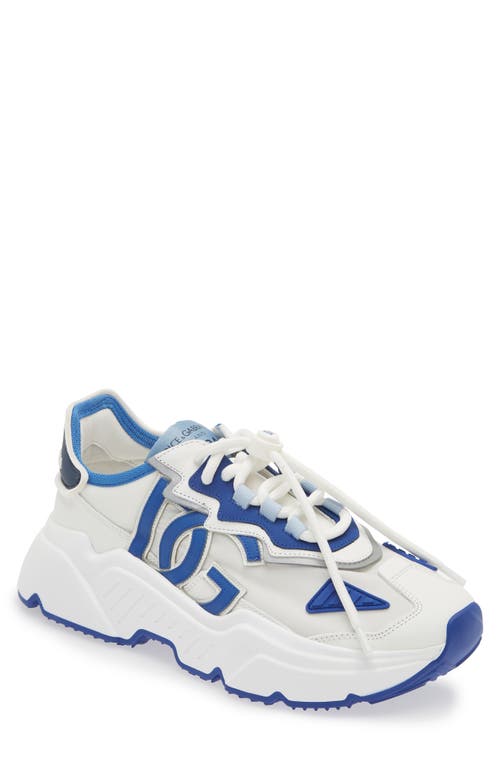 Dolce & Gabbana Daymaster Dg Logo Runner Sneakers In 80001 Bianco
