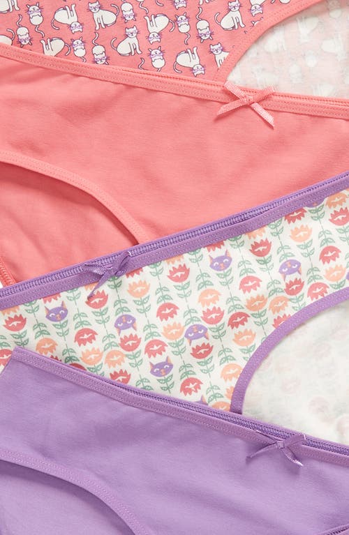 Shop Nordstrom Kids' Assorted 5-pack Hipster Briefs In Cute Cats Pack