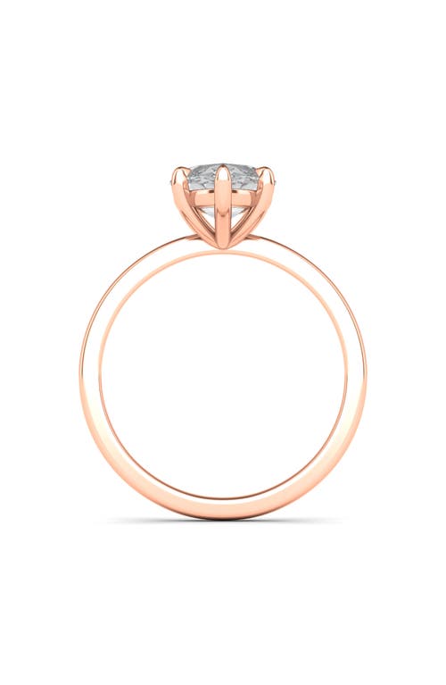 Shop Hautecarat Marquise Cut Lab Created Diamond Ring In 2.00 Ctw 18k Rose Gold