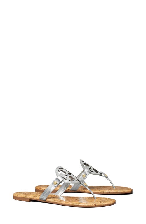 Shop Tory Burch Miller Sandal In Silver/natural