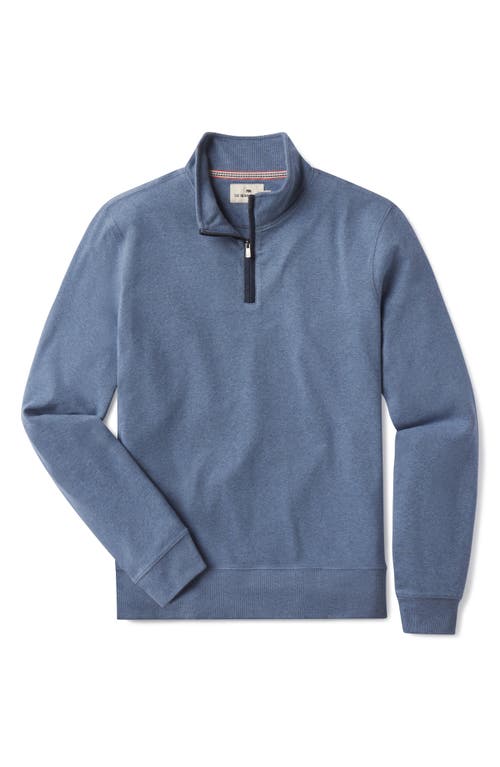 The Normal Brand Puremeso Weekend Quarter Zip Top In Slate Blue