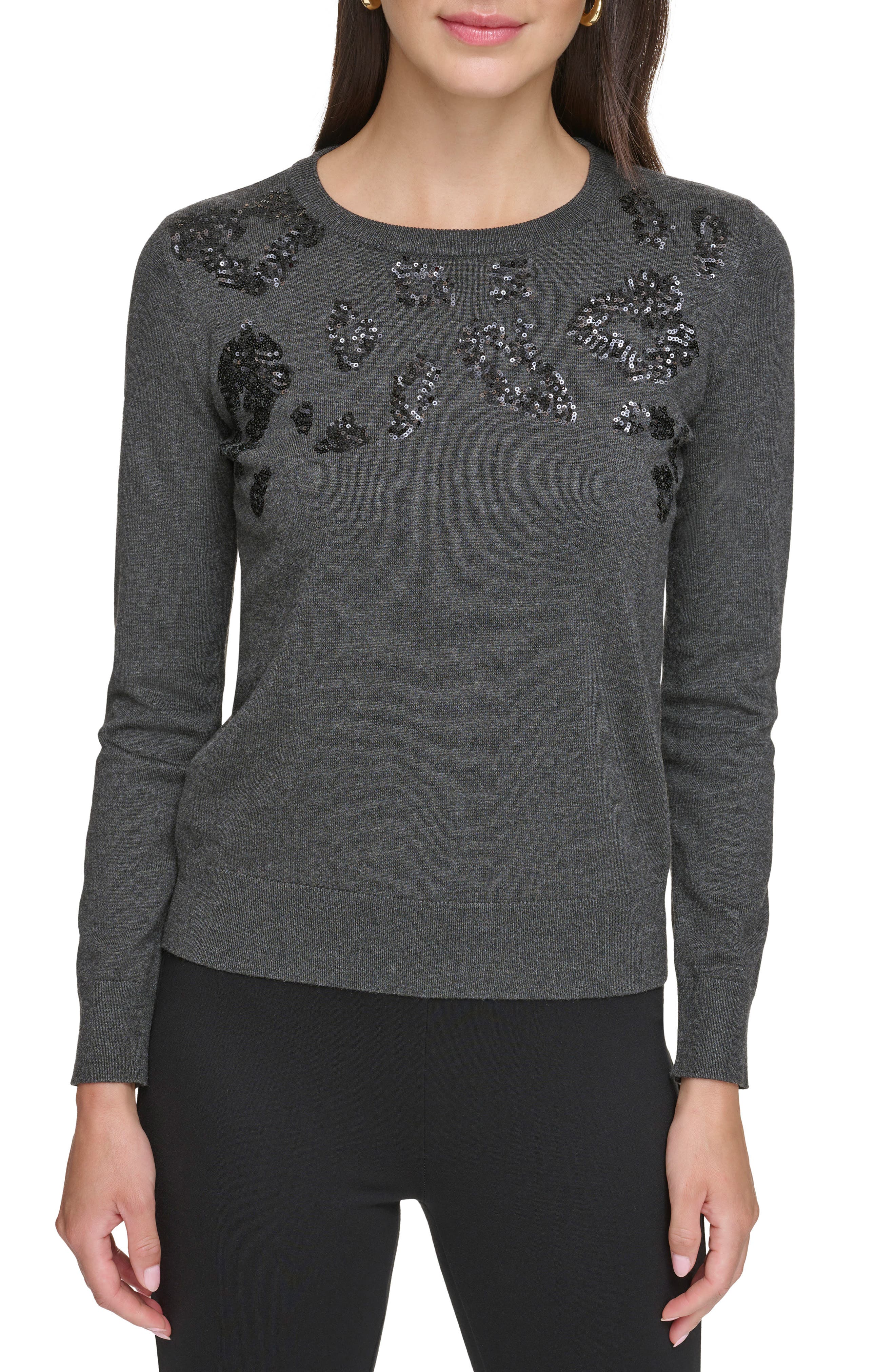 dkny leopard turtleneck