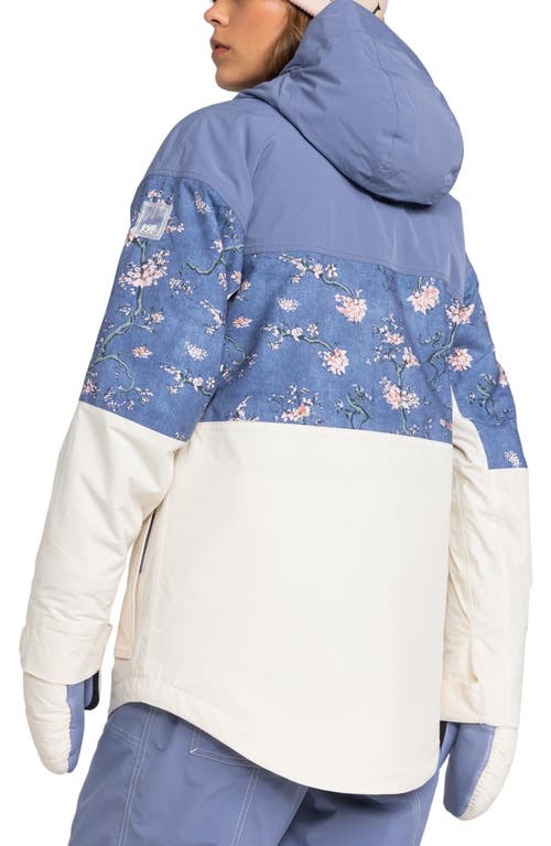 Roxy Chloe Kim Water Resistant Hooded Insulated Jacket In Wild Wind