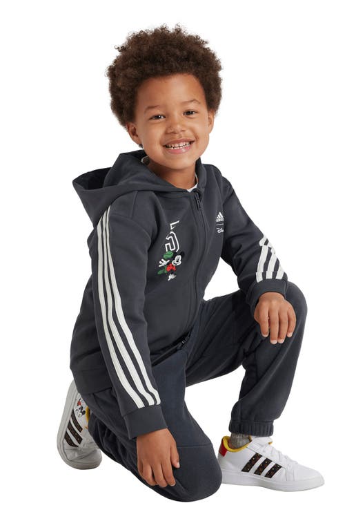 Shop Adidas Originals Adidas X Disney Kids' Mickey Mouse Hoodie In Carbon/off White