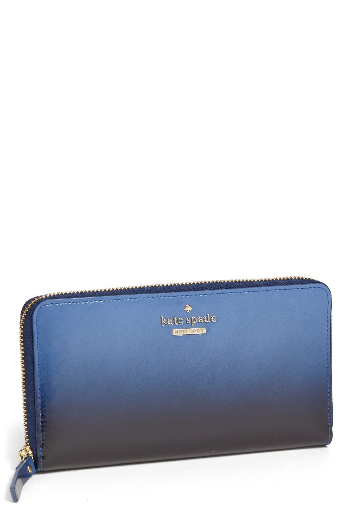 kate spade new york 'cedar street ombré patent lacey' leather clutch