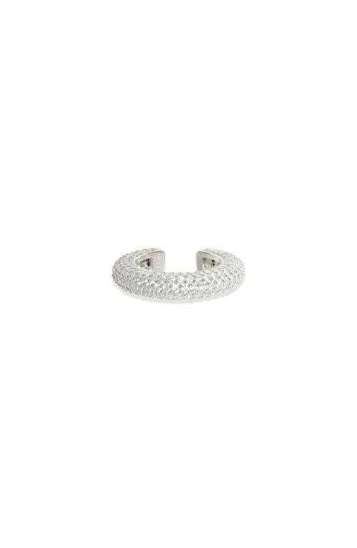 Shop Shymi Pavé Ear Cuff In Silver/white