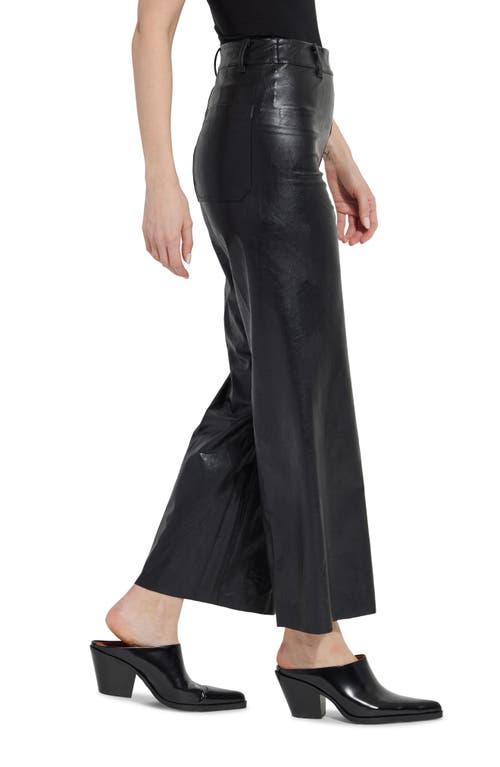 Shop Lyssé High Waist Faux Leather Wide Leg Pants In Kohl Black