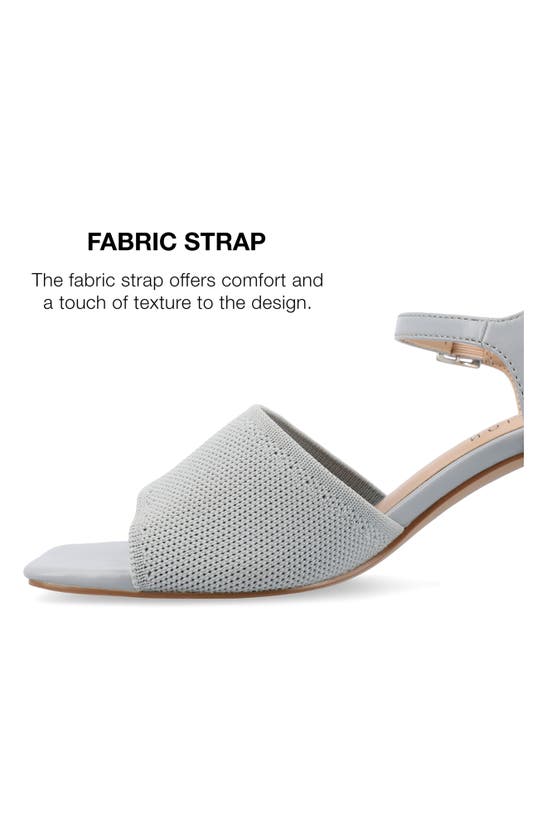 Journee Collection Knit Block Heel Sandal In Blue