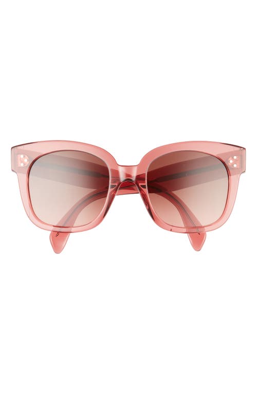 CELINE Bold 3 Dots 54mm Gradient Square Sunglasses in Pink /Gradient Bordeaux at Nordstrom