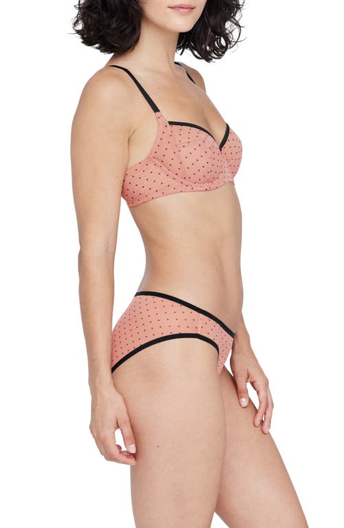 Shop Skarlett Blue Spellbound Underwire Full Coverage Bra In Rose/dot