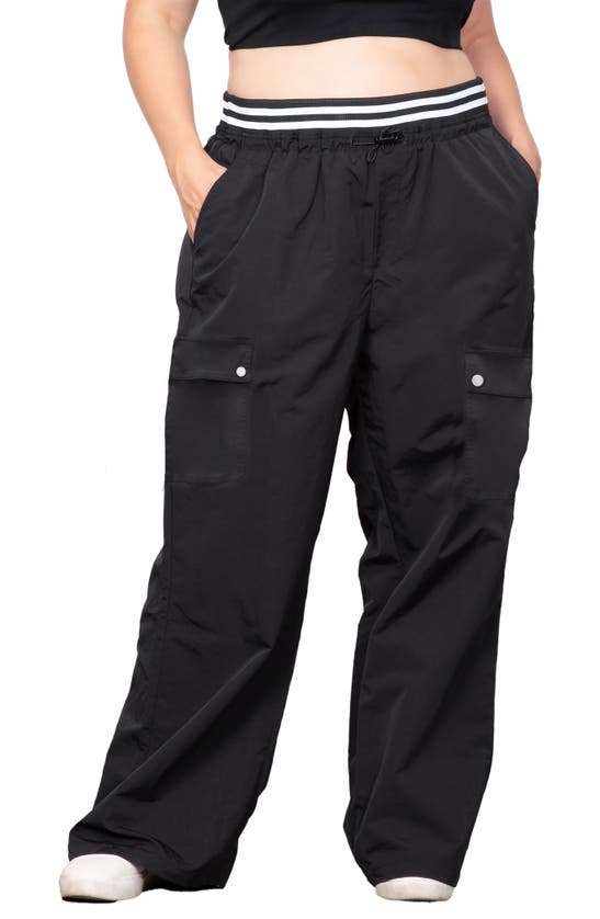 Shop Standards & Practices Wide Leg Cargo Pants In Black