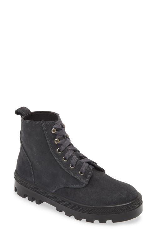 Naot Canoe Lug Boot In Charcoal Suede