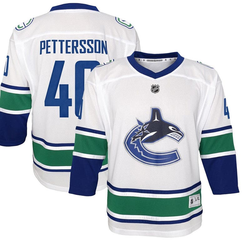Outerstuff Kids' Youth Elias Pettersson White Vancouver Canucks 2019/20 Away Replica Player Jersey