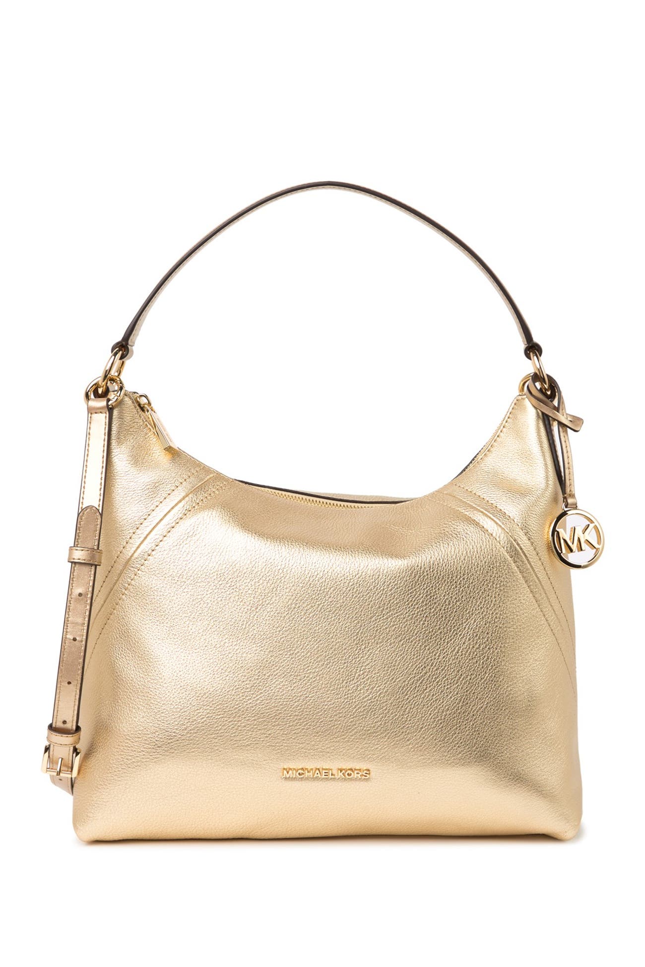 MICHAEL Michael Kors | Aria Metallic Leather Hobo Bag | Nordstrom Rack