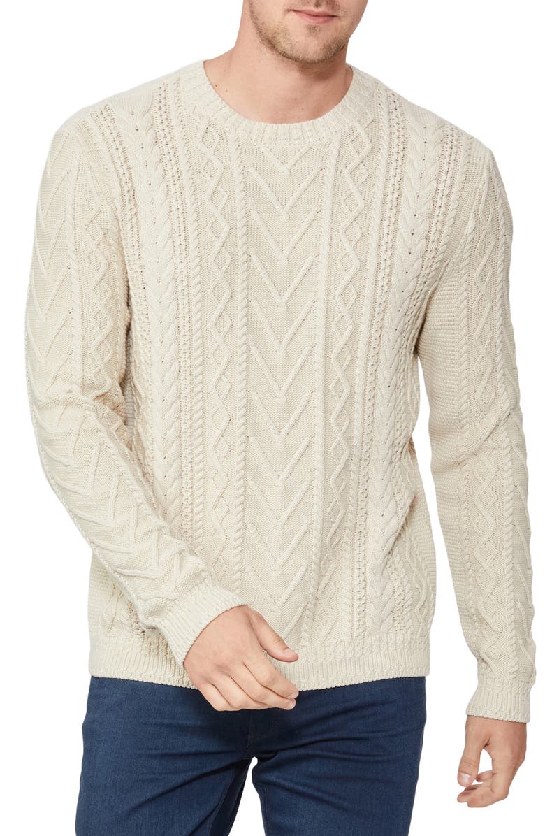 PAIGE Helder Cable Knit Cotton Sweater | Nordstrom
