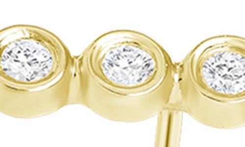 Shop Ron Hami 14k Gold Bezel Diamond Front To Back Earrings In Yellow Gold/diamond