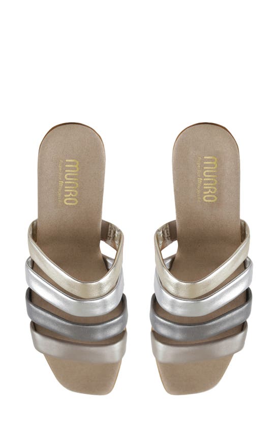 Shop Munro Adrianne Sandal In Taupe Metallic