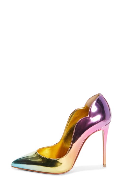 Shop Christian Louboutin Hot Chick Pointed Toe Pump In Multi/lin Gold