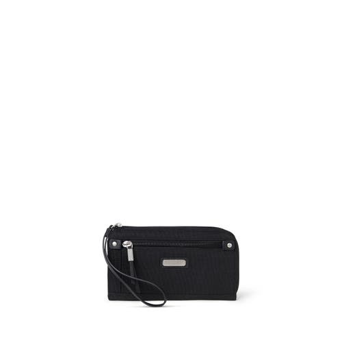 Baggallini Zip Around Rfid Wallet Wristlet In Black