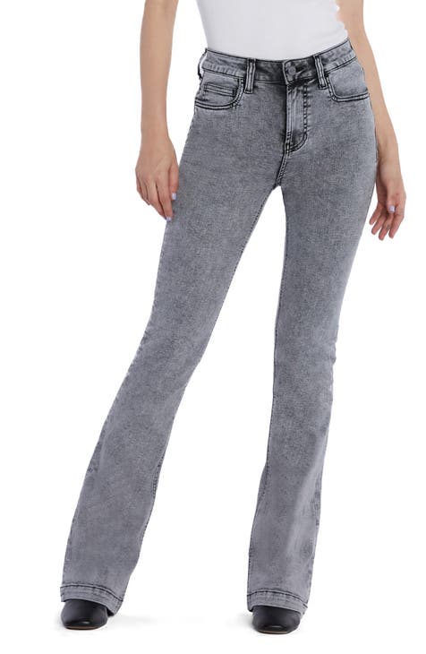 Women's Grey Flare Jeans