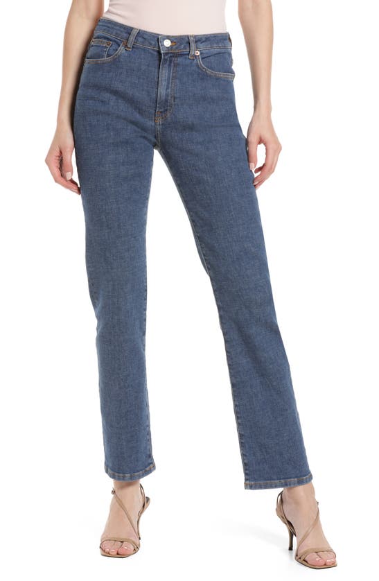 Jeanerica Eiffel Stretch High-rise Organic Cotton Straight-leg Jeans In Vintage 95