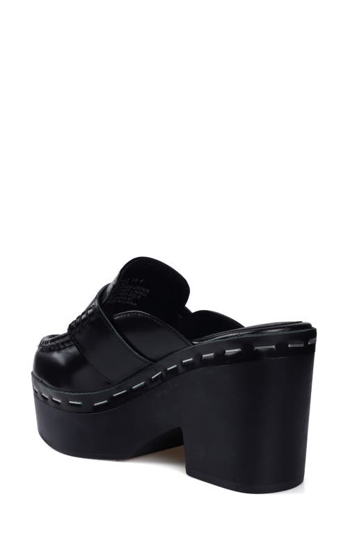 Zigi Artisan Tally Platform Mule In Black Leather