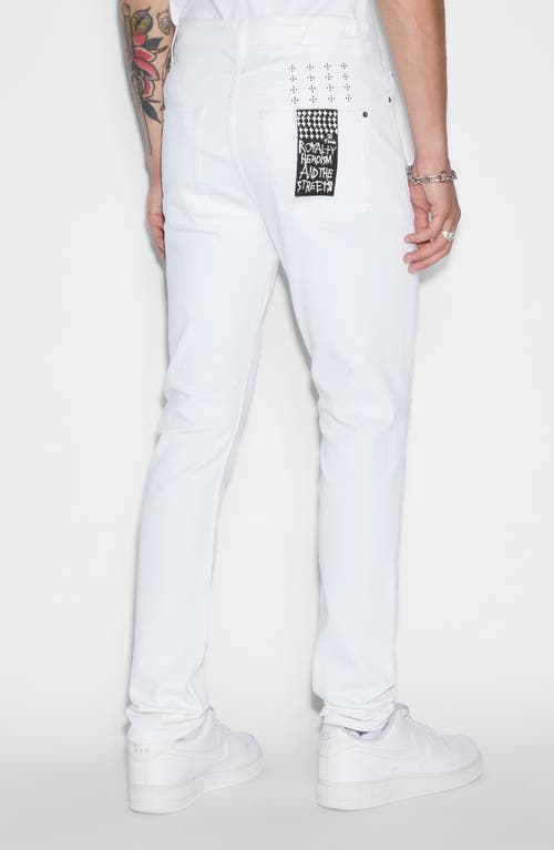 Shop Ksubi Chitch Polar Krystal Slim Fit Jeans In White