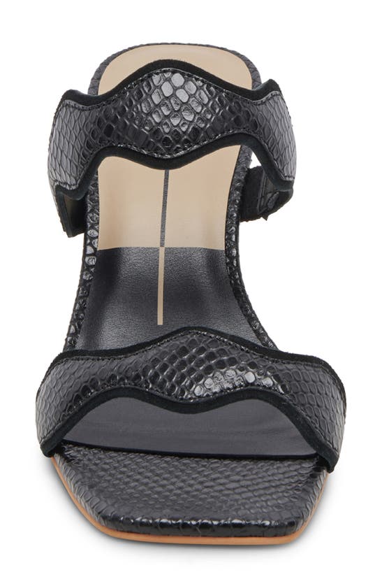 Shop Dolce Vita Ilva Slide Sandal In Onyx Embossed Leather