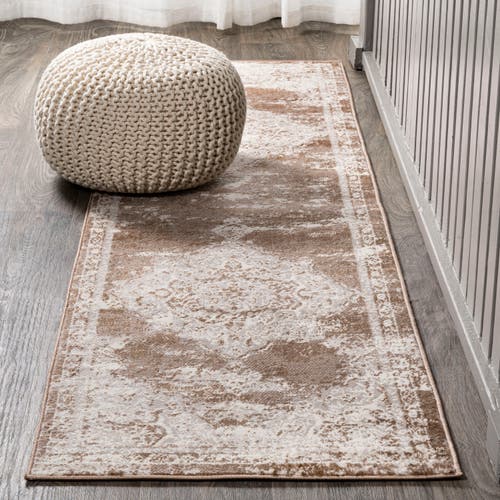 Jonathan Y Alhambra Ornate Medallion Modern Area Rug In Brown/cream