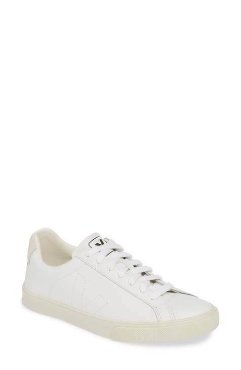 Veja Shoe Size 7 White & Gray Leather Logo Chunky Sneakers