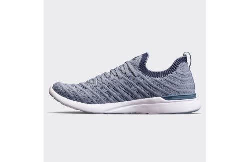 Shop Apl Athletic Propulsion Labs Techloom Wave Sneakers In Slate/navy/ribbed