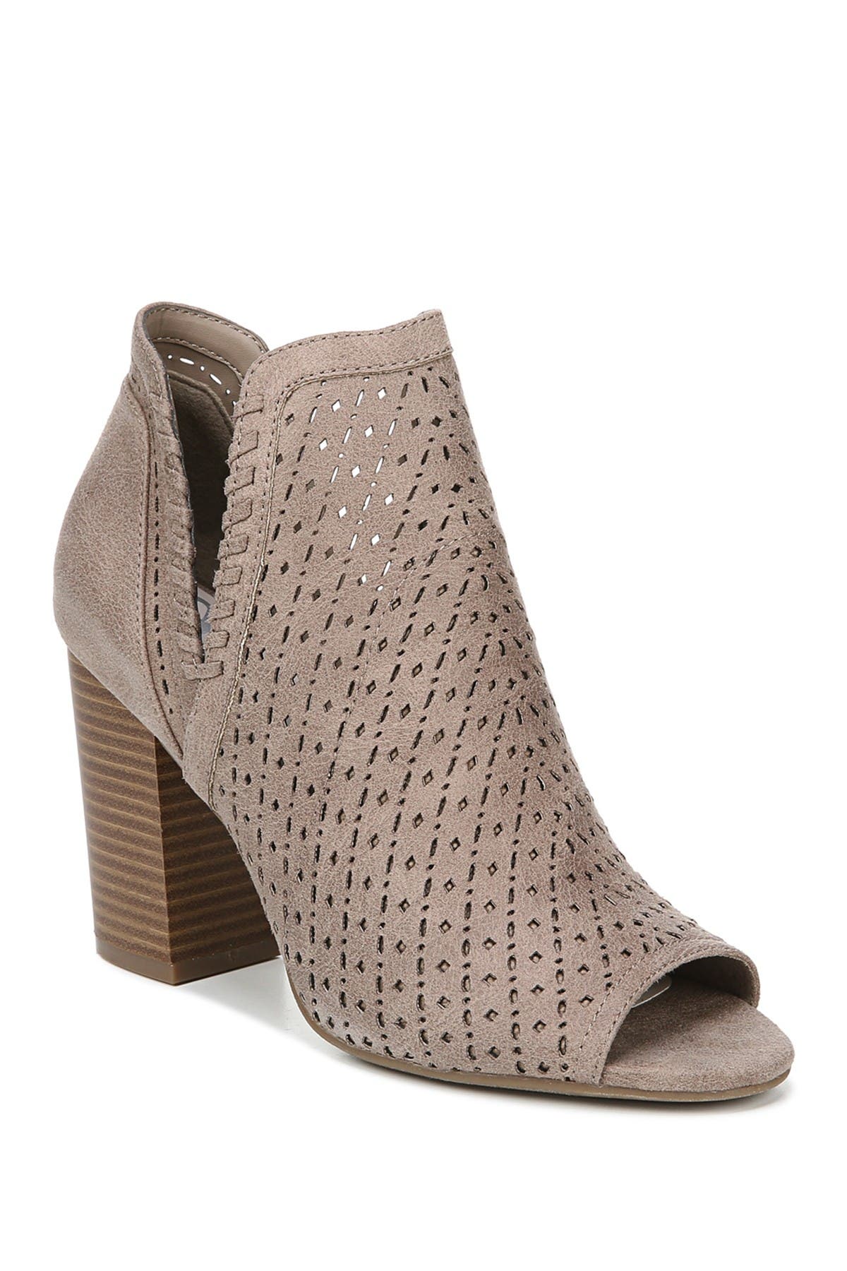 perforated ankle boots