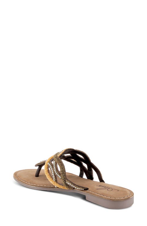 Azura By Spring Step Kaa Flip Flop In Bronze Multi