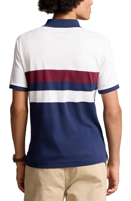 Shop Polo Ralph Lauren Colorblock Polo In White Multi