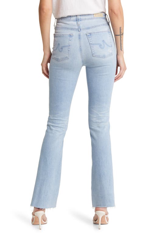 Ag Farrah High Waist Fray Hem Bootcut Jeans In 21 Years Coastline