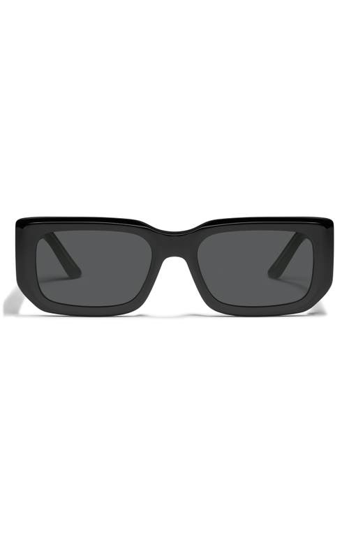 Shop Quay Tell Me More 37mm Square Sunglasses In Black/smoke