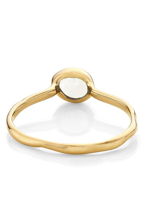 Shop Monica Vinader Siren Small Semiprecious Stone Stacking Ring In Gold/moonstone