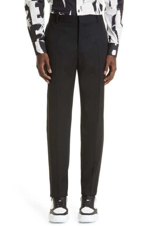 Alexander McQueen Classic Fit Wool Tuxedo Pants in Black at Nordstrom, Size 36 Us