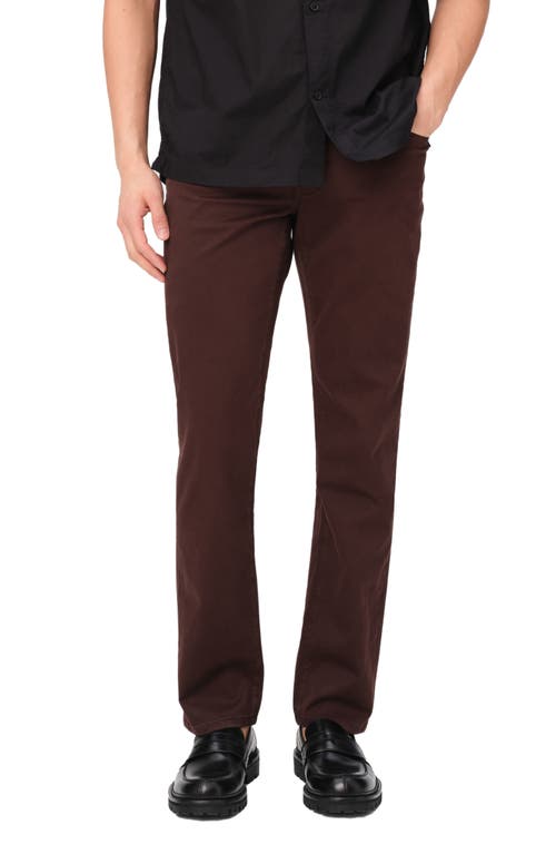 Warp & Weft Warp+weft Ams Slim Fit Stretch Cottonpants In Americano