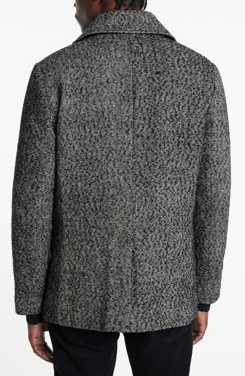 Shop John Varvatos Harden Neppy Peacoat In Black/white