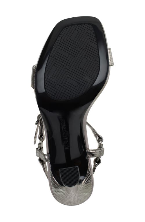 Karl Lagerfeld Paris Cybil Ankle Strap Sandal In Dark Slate
