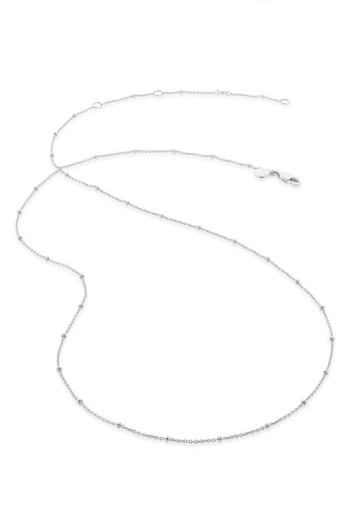 Monica Vinader 21-Inch Fine Beaded Chain in Silver at Nordstrom, Size 21 In
