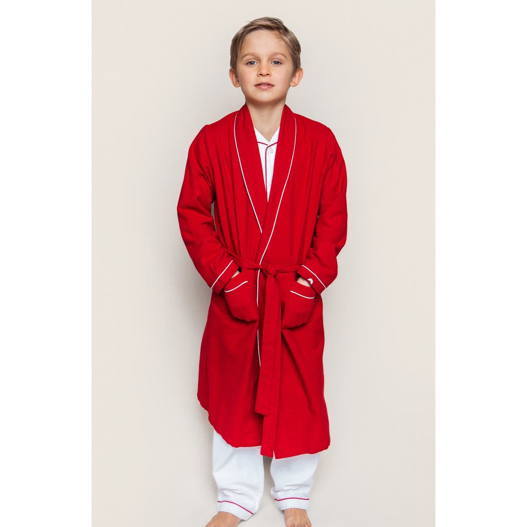 Petite Plume Kids' Flannel Robe in Red