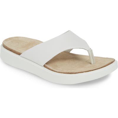 Ecco Corksphere Flip Flop, White